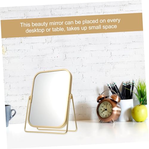 Miroir de maquillage double face pivotant avec support compact pour une décoration moderne