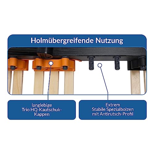 Foto von BMM Lattenrost 90x200 cm Premium XXL Motorrahmen bis 180 kg/elektrisch verstellbar/7 Zonen/für alle Matratzen/Höhe 10 cm/Lattenroste produziert in Deutschland