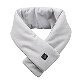 USB-Aufladung Heizschal Hot Compress Schulterschal Winter Nackenschutz kalter und warmer Schal für Männer und Frauen Mode lässig Smart winddichter elektrischer Heizschal Deckenlampe Mit (Grey, B)