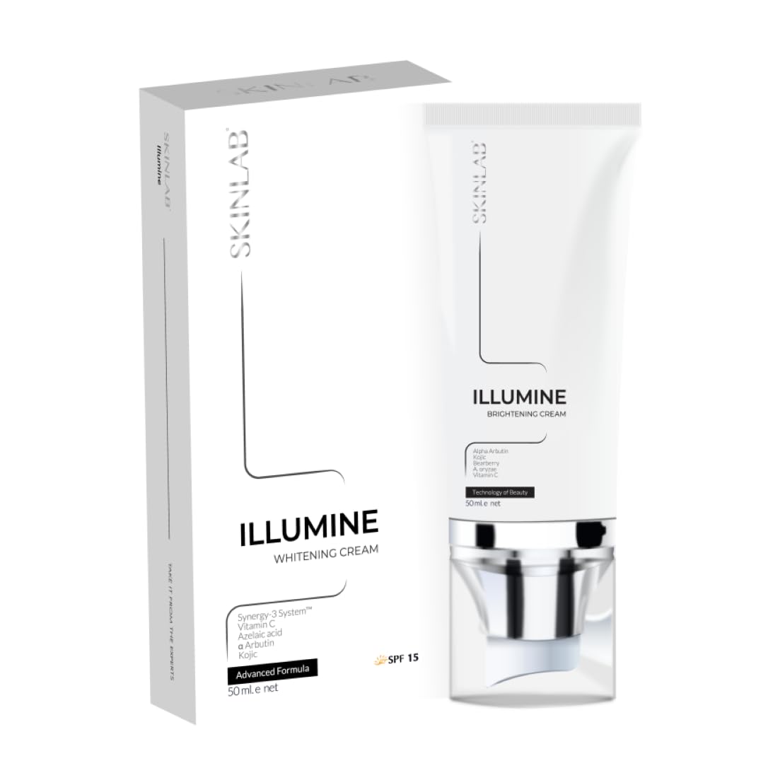 SKINLABIllumine Brightening Cream SPF15, Vitamin C, | Paraben-free, | sulphate-free anti pigmentation cream with Kojic acid and Alpha Arbutin | 50ml