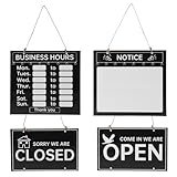 OATIPHO 営業中 閉店中サインセット 消去可能な営業表示看板 ビジネスドア用掛け看板 レストラン カフェ 小売店向け店舗装飾用 1Set