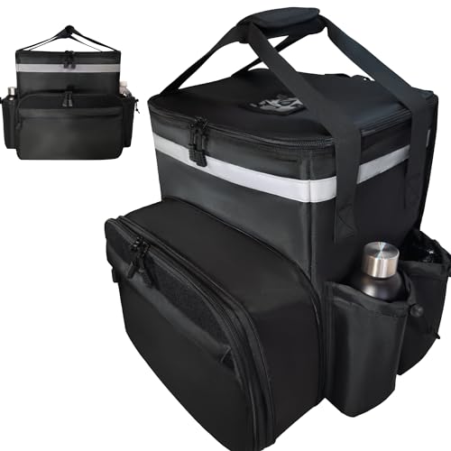 Deraby Insulated Food Delivery Backpack Made With Expandable 1680D Commercial-Grade Fabric Features Customizable Velcro Patch Area For Branding cover