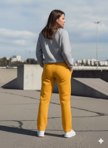 Image of Mack Jonney Women's Solid Fleece Track Pants | Warm & Durable Casual Lowers | Trendy Lowers-M5306