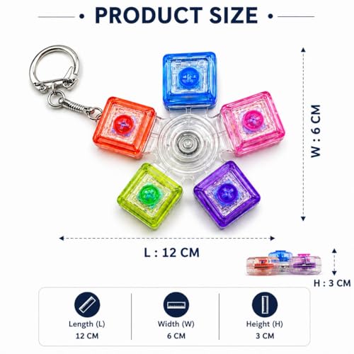 Image of Keyboard Keychain for Stress Relief, Keyboard Keychain Keyboards Spinner Decompression Button Finger Clicker Toys Sensory Fun Toys Button Stress Relief Gifts to Relieve Stress for Adults