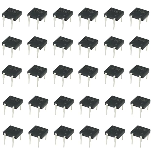 DB107 Bridge Rectifier, DIP-4 1A 1000V Diode Bridge for Household Appliances, Electronic Circuit, Power Supply Units, LED