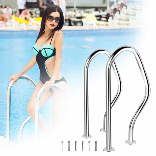 image for JENLER - Stainless Steel Pool Handrail - 304 Stainless Steel Pool Rail