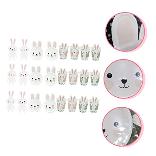 Toddmomy 1 Conjunto De Pratos Descartáveis ​​Para Crianças Conjunto De Gloss Labial Descartáveis ​​P