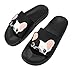 Cartoon Bouledogue français Imprimer été Diapositive Pantoufles pour Hommes Femmes intérieur Chaussures Sandales à Bout Ouvert Noir Taille 38