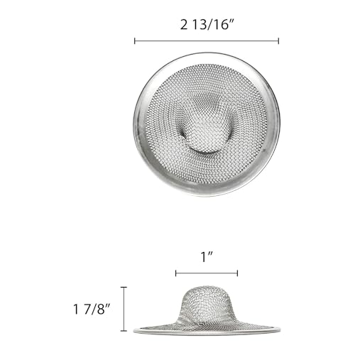 Colador de acero inoxidable 2.87 pulg para fregadero miniatura 5