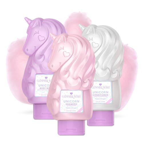 Glimmer Wish Unicorn Shampoo + Conditioner + Body Wash,