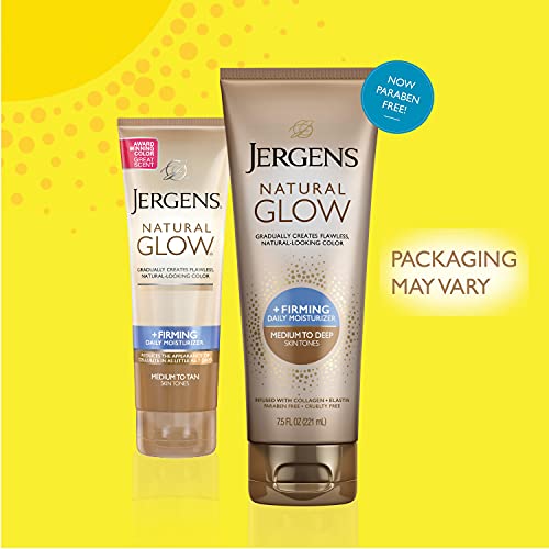 image for Jergens Natural Glow +FIRMING Self Tanner Lotion, Sunless Tanning Dail