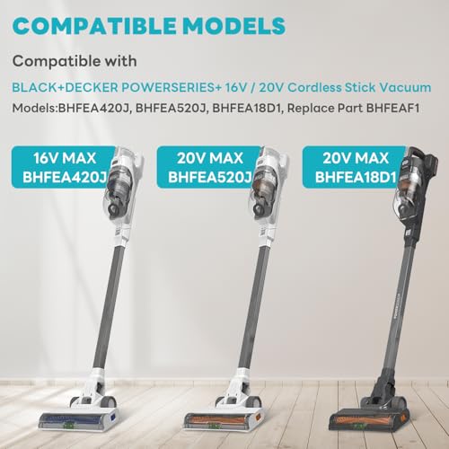 Filtres éponge pour BLACK+DECKER POWERSERIES+ BHFEA420J BHFEA520J Pack de 8 - 3