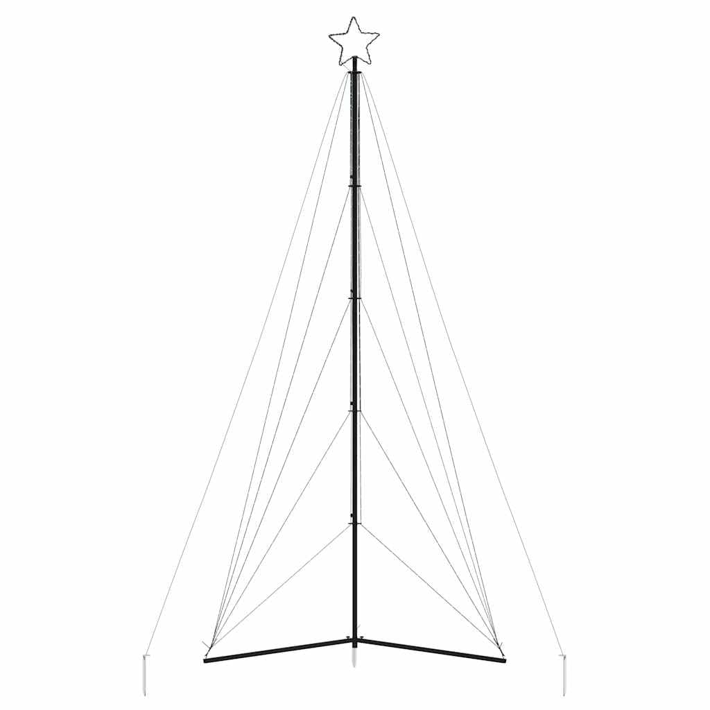 Choinka LED zimna biel, wysokość 400 cm, 615 świateł, 8 trybów, IP44, oświetlenie zewnętrzne, do ogrodu, na taras, święta