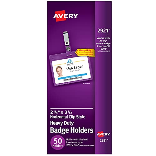 Badges d'identité photo pour séminaires Avery 2949 à clipser facilement