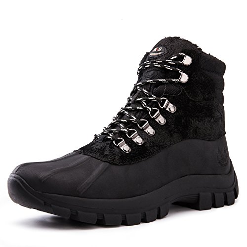 kingshow Men's 1705 Black Snow Boots 11 US