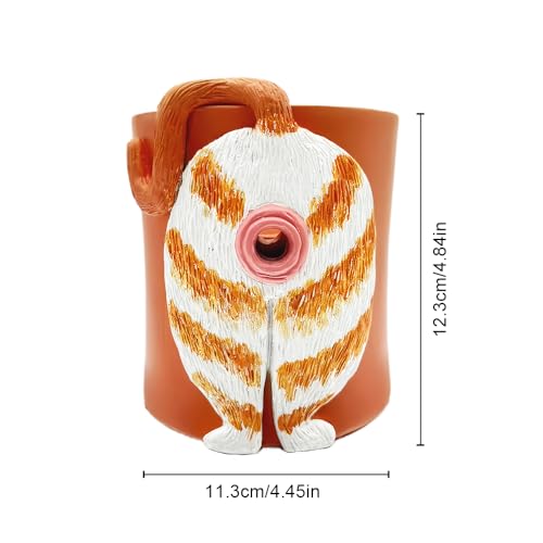 Image of Yarn Bowls for Crocheting Knitting Cat Butt Yarn Bowls with Holes for DIY Knitting Crocheting with 5PCS Knitting Needles (White)