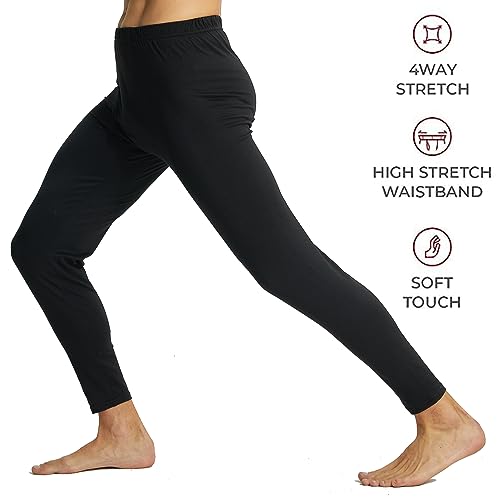 LANBAOSI 2 Pack Mens Thermal Underwear Bottoms Long Johns for Men Cold Weather Thermal Pants Warm Baselayer Trousers Leggings3