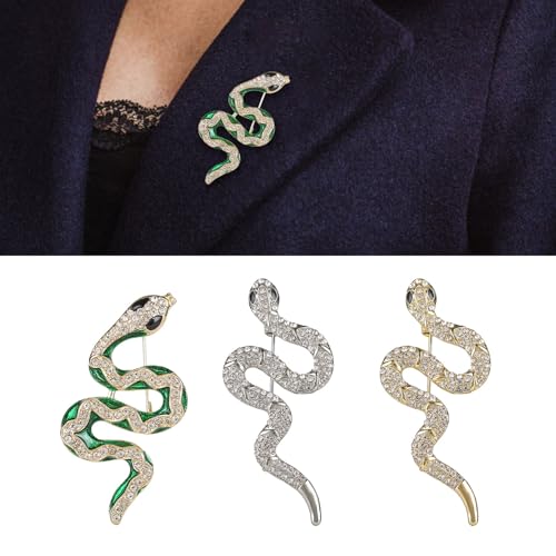 Broche de serpiente Faucet de metal resistente y pasador brillante de moda 4