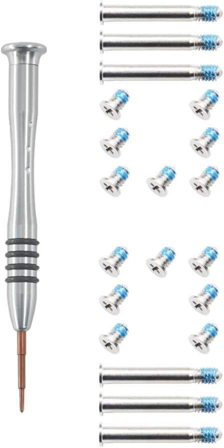 2 Sets Replacement Screws with Screwdriver for MacBook Pro 13" 15" 17" A1278 A1286 A1297 2009-2012 Unibody Bottom Case Cover Phillips Repair Tool Kit Notebook Laptop PC Computer Screw