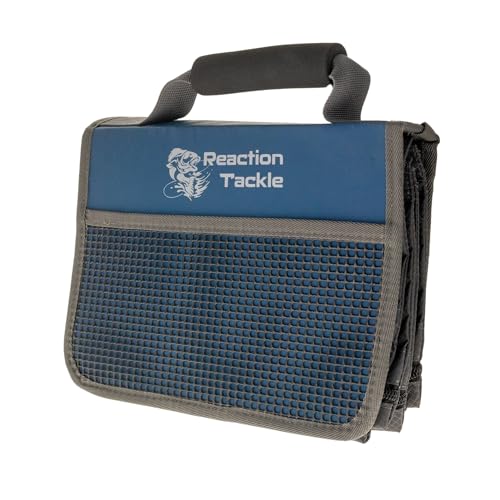 Reaction Tackle Deluxe Speed Binder - Salt Water Resistant Fishing Tackle Binder with 4 Single Pocket Sleeves and 2 Double Pocket Sleeves