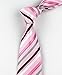 Hot Pink Striped Neckties Silk For Men Boy Suit Fitness Dating Fashion Prom Ties 07
