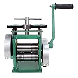 Generic Manual Jewelry Rolling Mill Machine, Hand Roller Mill, DIY Jewelry Making Gold Silver Press Wire Semicircle Flat Sheet Roller