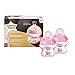 Tommee Tippee Closer to Nature Baby Bottle Decorated Pink, Breast-Like Nipple for Natural Latch, Slow Flow, BPA-Free - 0+ Months, 5 Ounce, 2 Count