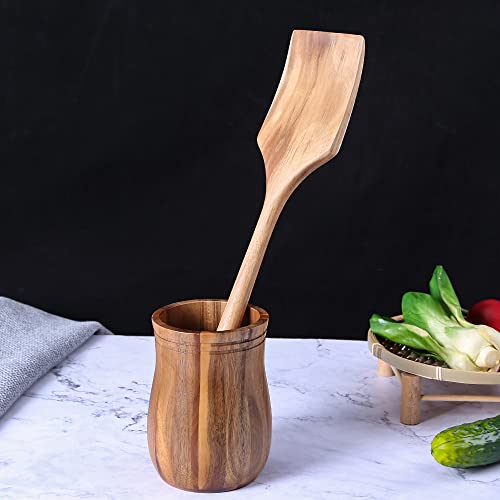 Extra Large Wooden Cooking Spatula Set Of 2, 17" Long Wood Fryer Spatula For Big Nonstick Cookware Pot, Giant Yet Sturdy Acacia Wide Spatulas, Huge Hardwood Shovel Paddle For Flipping,Scraping,Turning #TOP6