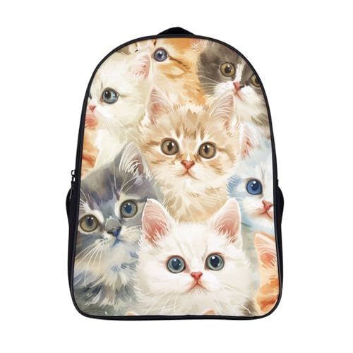 Sac à dos chat 3D pour enfants - Cartable d'école rose spacieux pour fille 40x28x16 cm