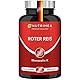 ROTER REIS mit Monakolin K + Coenzym Q10 | 3-Monatsvorrat | Magensaftresistente Kapseln 100% VEGAN | Rote Reishefe Monascus purpureus