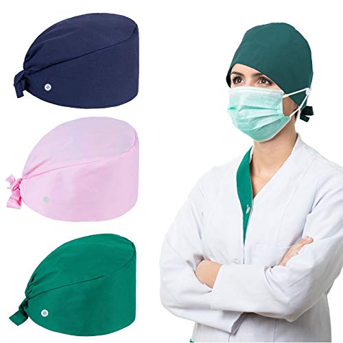 3 Stück Kürbisförmige Arbeitskappen mit Knöpfen, Upgrade-Schweißband, verstellbare Hüte, Kopfbedeckung für Damen/Herren (Farbe 8) Cover