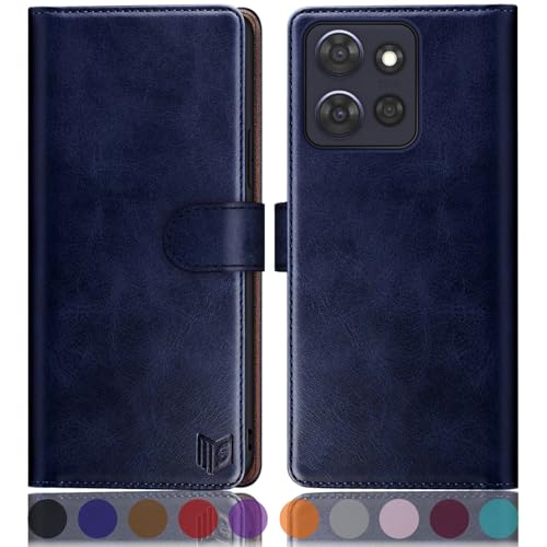 Coque G Play 5G 2025 SUANPOT en cuir synthétique bleu pour homme femme