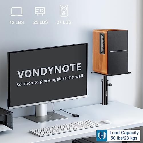 Image of Vondynote Set of 2 Studio Monitor Stands Desk Clamp Desktop Speaker Stands with Isolation Pads