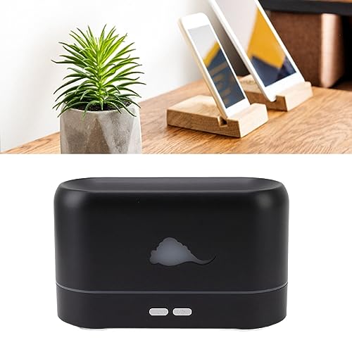 Difusor aromático eléctrico TOPINCN diseño llama 3D negro miniatura 4