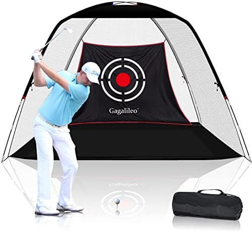 Golf Practice Net Golf Net for Backyard Golf Nets for Indoor Use Driving Range Net Golf Hitting Nets 12X7X6.6FT Home Driving Range Golf Equipment with Target and Carry Bag(Pro White)