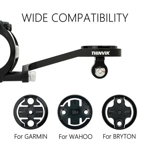 Thinvik Out-Front Extended Bike Computer Mount for Wahoo Garmin Bryton Series Combo Mount GPS Bike Computer