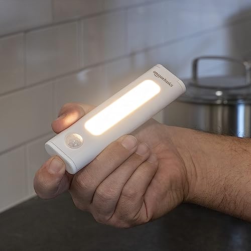 Amazon Basics LED Stick On Lights, Battery Operated, Motion Sensing, Wireless, 40 Lumens, Portable Light, Under Cabinet Lighting, Closet, Kitchen, Pack of 2, White by Amazon Basics - Image 6