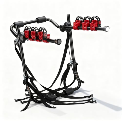 Portabicicletas Trasero de Hierro Resistente para Coche 62x48x68cm - Alta Capacidad de Carga, fácil instalación, Compatible SUV y Camping
