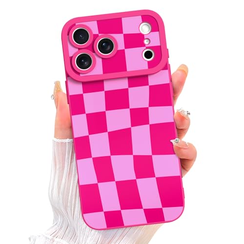 Image of ZIYE for iPhone 17 Pro Case Hot Pink Flower Pattern Phone Case