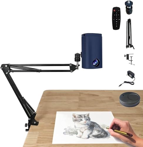 Lámpara de proyector de arte, tablero de trazado impermeable para dibujar, dibujar y pintar, herramienta de proyección de escritorio para proyectos creativos