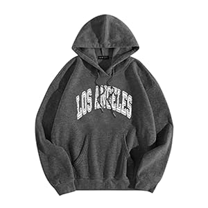 Generisch Los Angeles Kapuzenpullover Dunkelgrau Herren