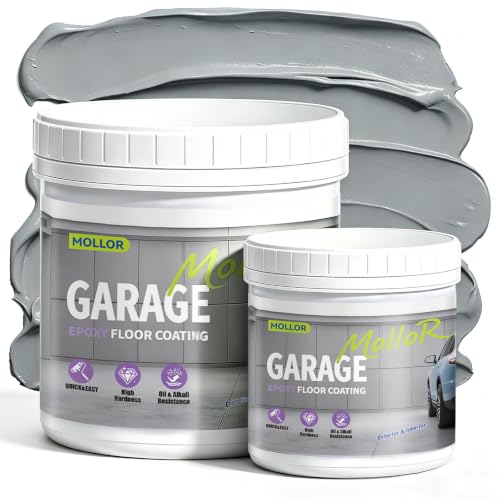 Epoxy Floor Paint, Kit para Piso de Garaje de Epoxi para Concreto, 1 Auto, Gris miniatura 1