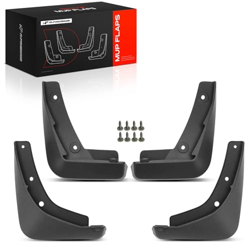 Image of A-Premium Mud Flaps Compatible with Mazda 3 2020 2021 2022 2023 Hatchback, No Drilling Required Mud Guards with Hardware Accessories, Set of 4 Front and Rear