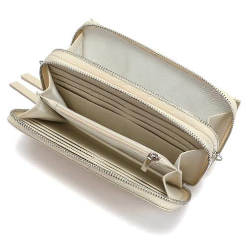 Image of Lanyani RFID Crossbody Wallet Wristlet Purse with Phone Pocket For Women Vegan Leather