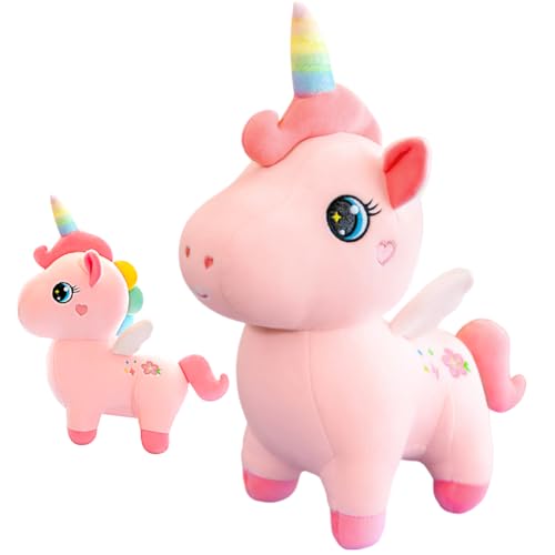 LEZYHIU Unicornio Peluche Juguete,30 cm Peluche de Unicornio Arcoíris, Unicornio Peluche...