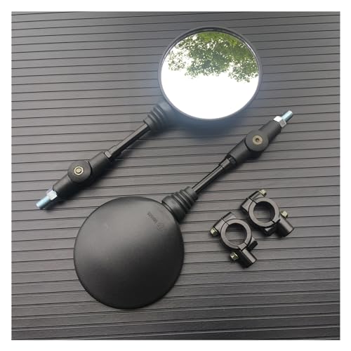 Rétroviseur latéral universel noir pour moto 10mm rond pliable amovible