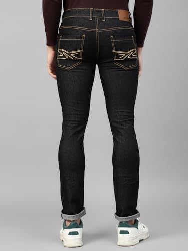 Image of Allen Cooper Slim Mid Rise Stretchable Denim Jeans for Men