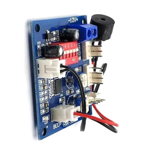 3. Controlador PWM de alta carga de 12 V 9 A, ajuste automático de temperatura y alarma triple para ventilador de CPU, economía, controlador de velocidad del ventilador PWM