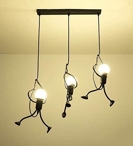 Yuzhonghua Fer Hommes Match Homme lustres, Magasin de vêtements Vintage Restaurant Cafe Nouveau Lustre Artistique Balancer Lustre Vilain