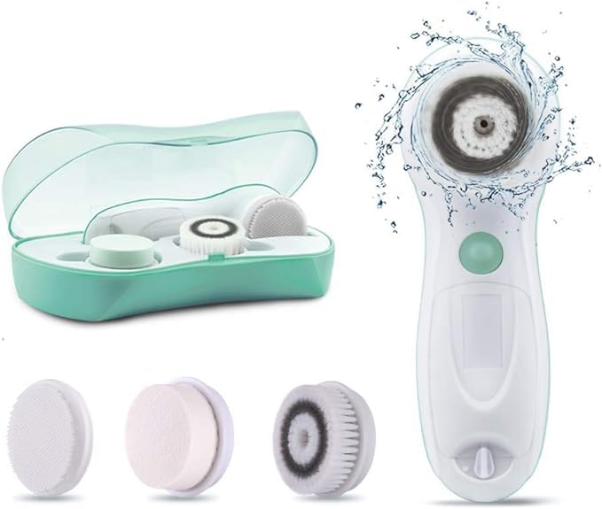 Brosse visage étanche double action pour désincruster les pores en profondeur